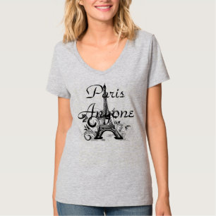 Le T-shirt des femmes de Paris n'importe qui.