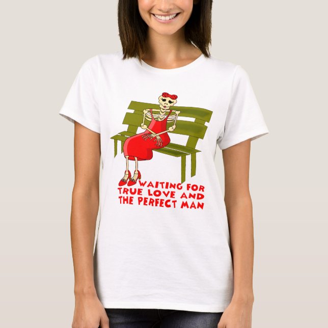 LE T-SHIRT DES FEMMES DRÔLES, AMOUR DE ATTENTE (Devant)