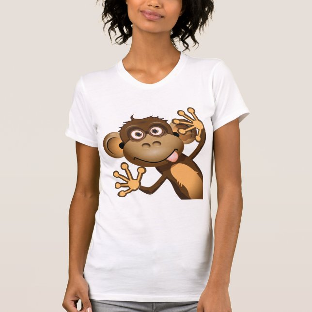 Le T-shirt des femmes drôles de singe (Devant)