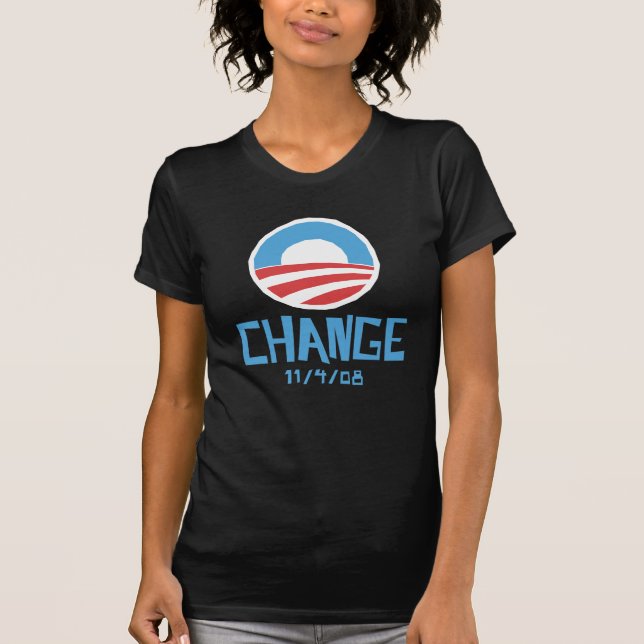 Le T-shirt des femmes foncées de changement (Devant)