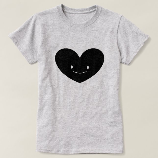 Le T-shirt des femmes heureuses de coeur (Design devant)