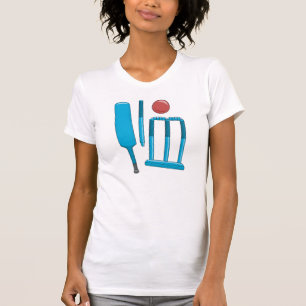 Le T-shirt des femmes réglées de cricket