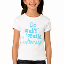 Le T-shirt des filles de "bonhomme de neige"