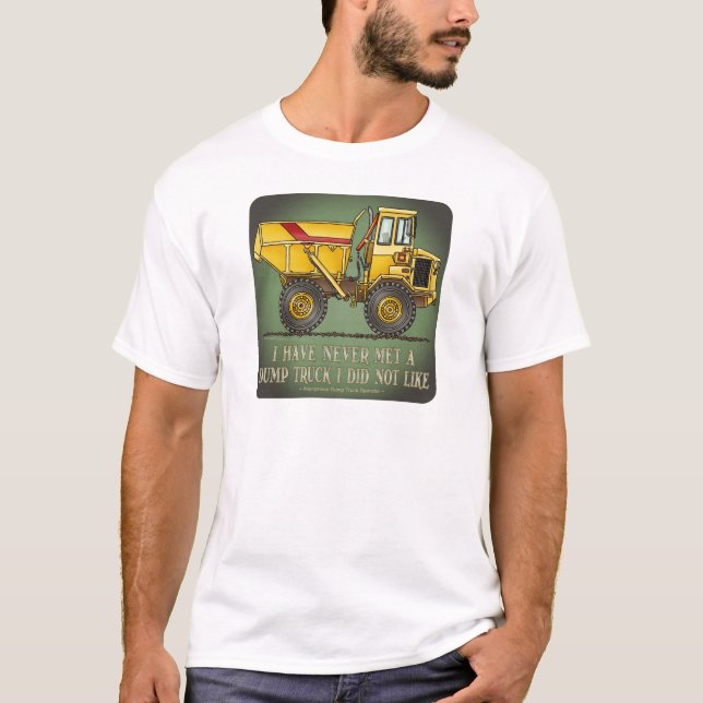 Le T-shirt des grands à benne basculante de camion (Devant)