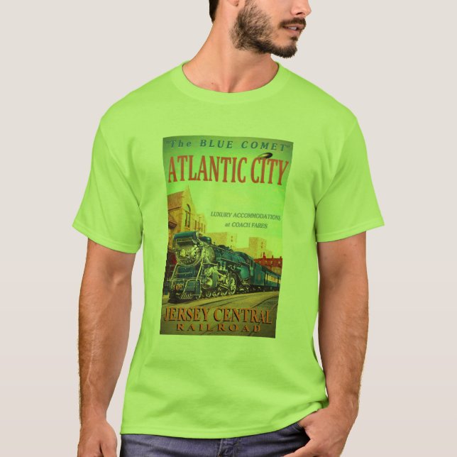 Le T-shirt des hommes bleus de train de comète (Devant)