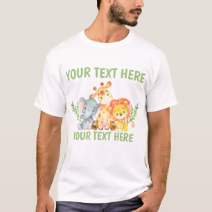 Le T-shirt des hommes d'animaux de zoo de jungle