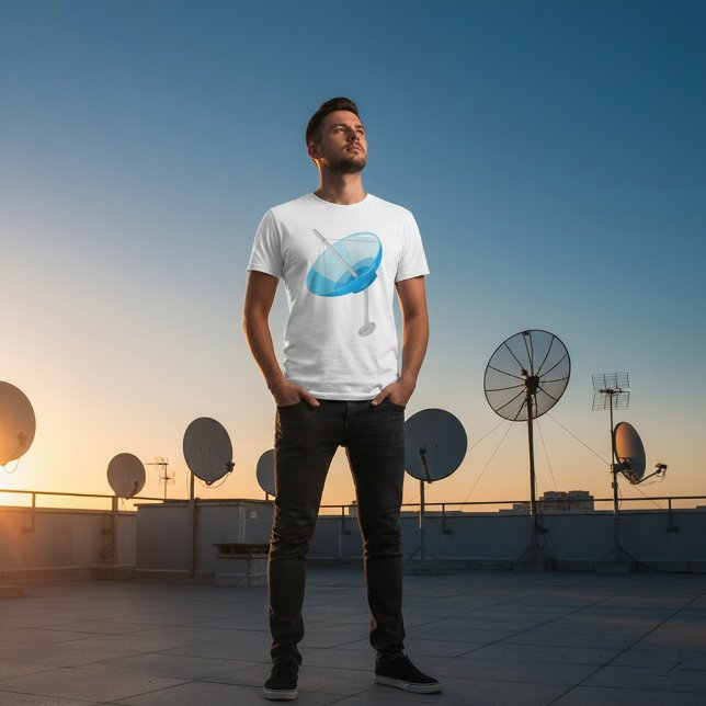 Le T-shirt des hommes d'antenne parabolique (Créateur téléchargé)