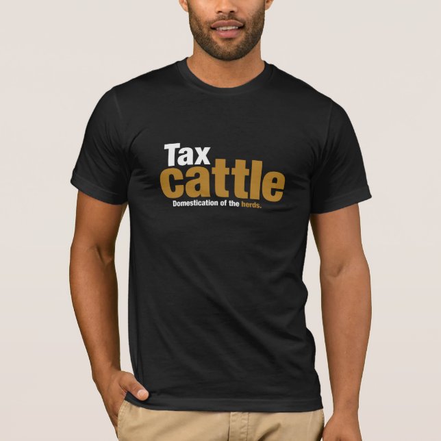Le T-shirt des hommes de bétail d'impôts (Devant)