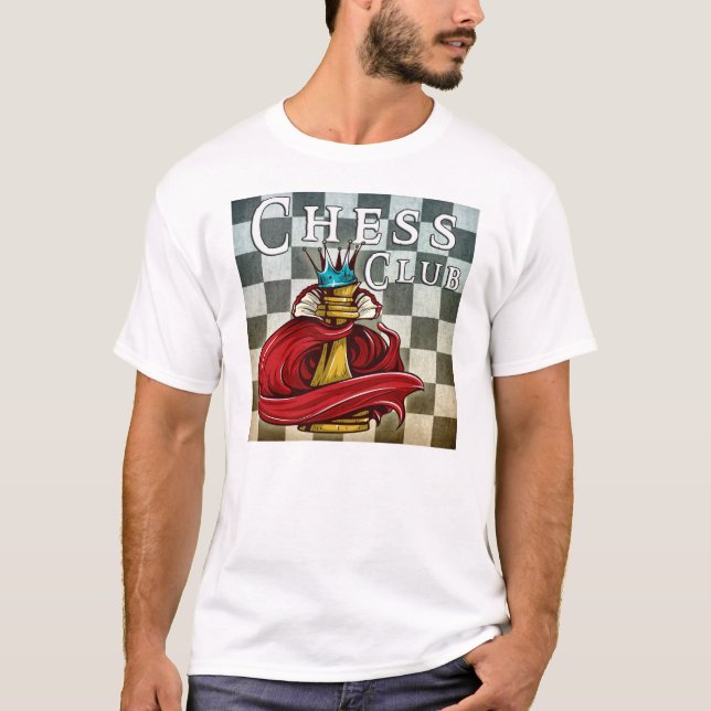 Le T-shirt des hommes de club d'échecs (Devant)