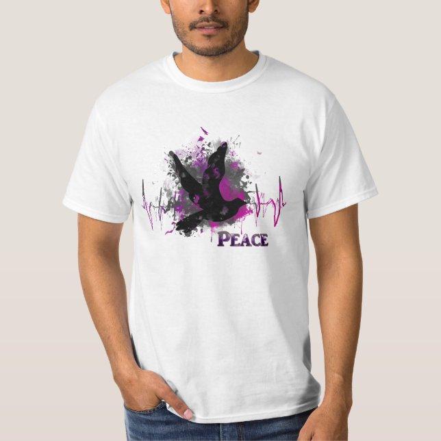 Le T-shirt des hommes de colombe de paix (Devant)