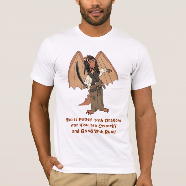 Le T-shirt des hommes de dragon de pirate (Devant)