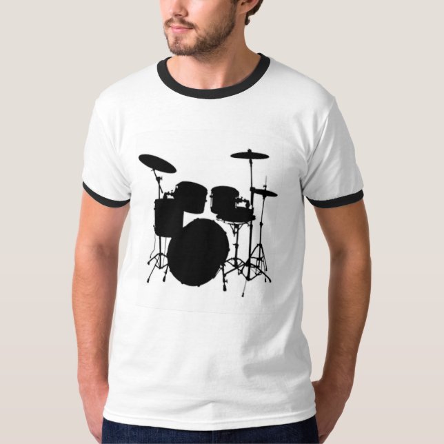 Le T-shirt des hommes de Drumset (Devant)