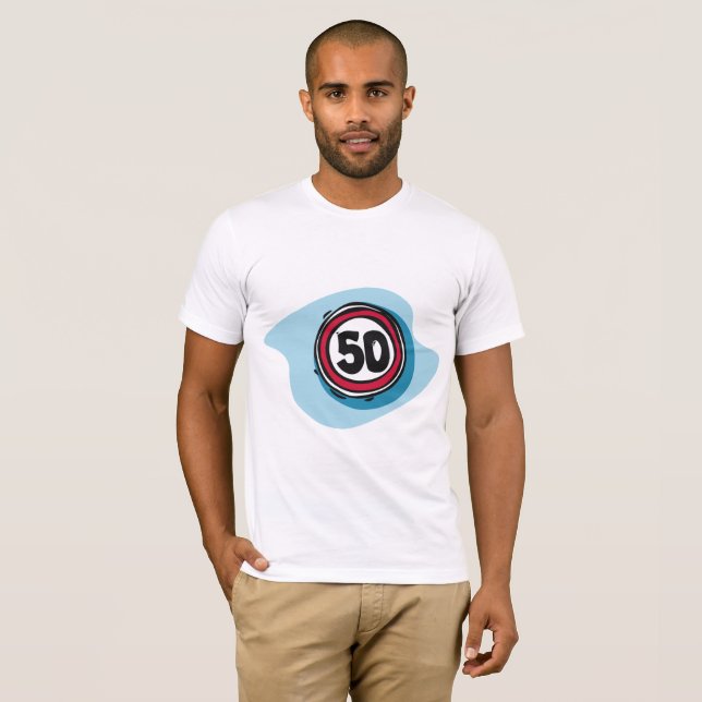 Le T-shirt des hommes de la limitation de vitesse (Devant entier)