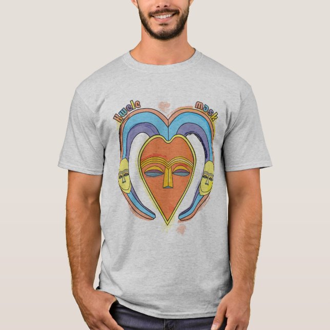 Le T-shirt des hommes de masque de Kwele (Devant)