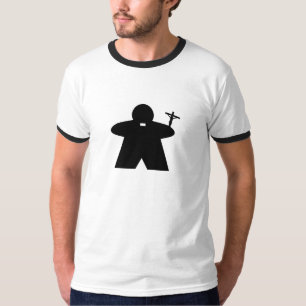 Le T-shirt des hommes de Meeple de prêtre