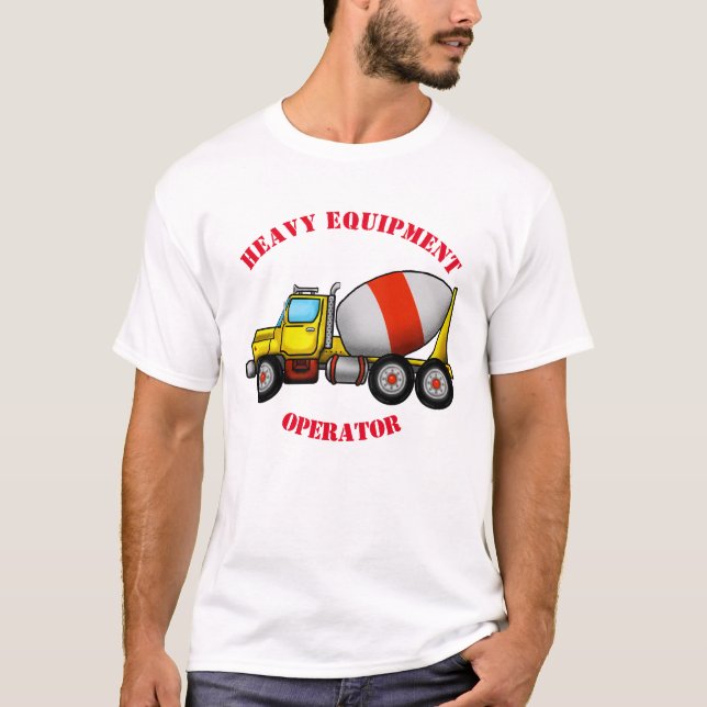 Le T-shirt des hommes de mélangeur de ciment (Devant)