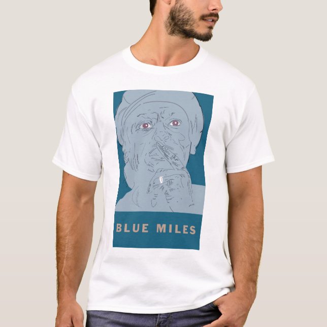 LE T-SHIRT DES HOMMES "DE MILLES BLEUS" DE MILES (Devant)