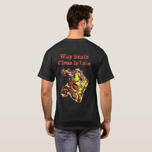Le T-shirt des hommes de Noël de dragon de bébé (Dos entier)