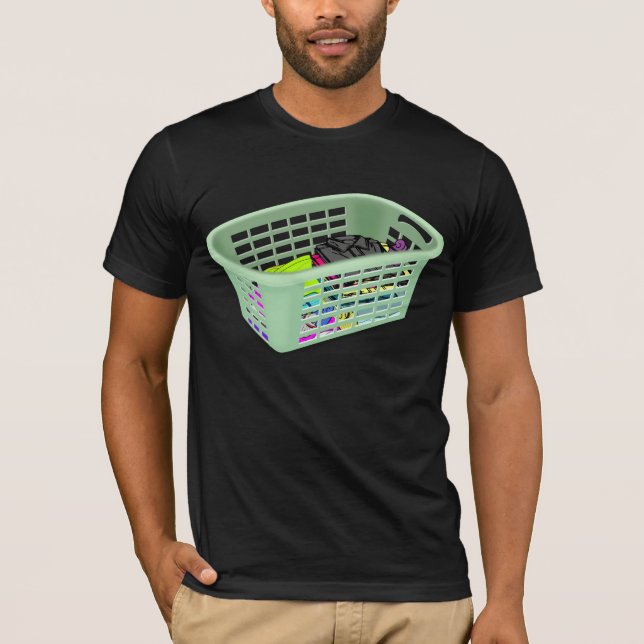 Le T-shirt des hommes de panier de blanchisserie (Devant)