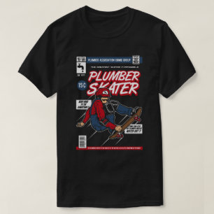 Le T-shirt des hommes de patineur de plombier