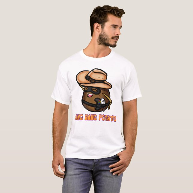 Le T-shirt des hommes de pomme de terre de coup de (Devant entier)