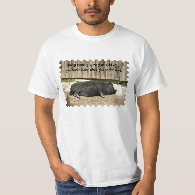Le T-shirt des hommes de porc gonflés par pot (Devant)