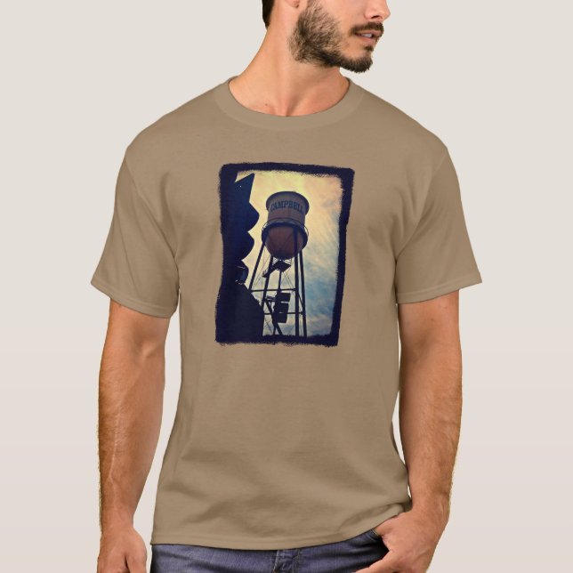 Le T-shirt des hommes de tour d'eau de Campbell CA (Devant)