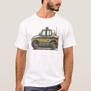 Le T-shirt des hommes de voiture de patrouille de