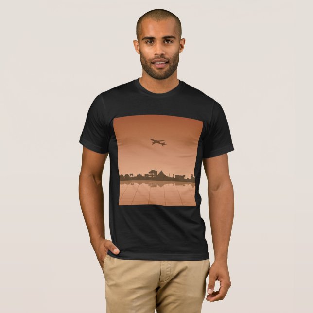 Le T-shirt des hommes de voyage de Rome (Devant entier)