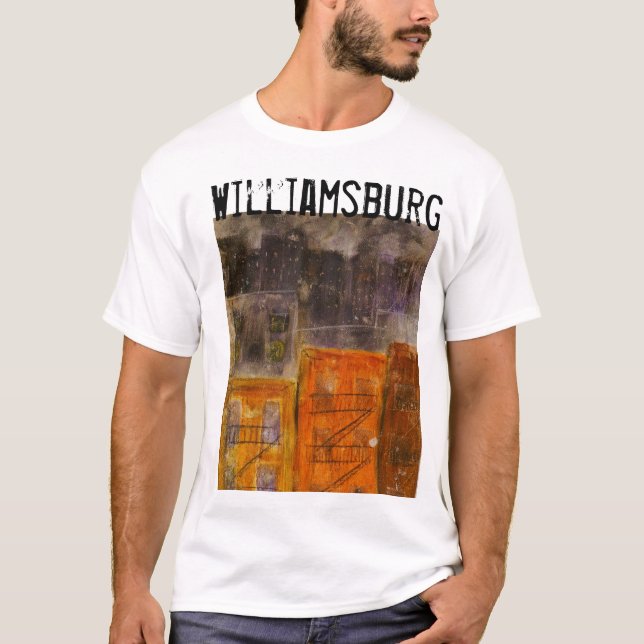 le T-shirt des hommes de Williamsburg Brooklyn (Devant)