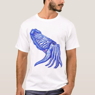 Le T-shirt des hommes d'illustration de seiches