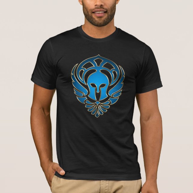 Le T-shirt des hommes d'or de lt Blue Greek (Devant)