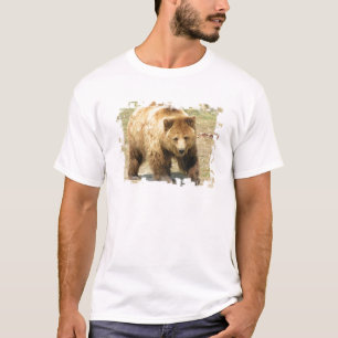 Le T-shirt des hommes d'ours gris