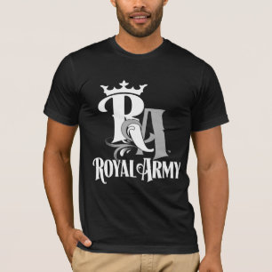 Le T-shirt des hommes foncés d'emblème royal