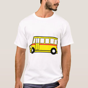 Le T-shirt des hommes jaunes d'autobus scolaire