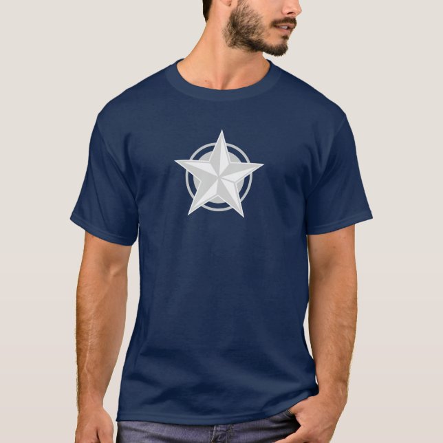 Le T-shirt des hommes nautiques d'étoile (Devant)