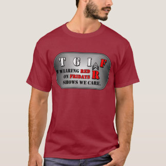 Le T-shirt des hommes rouges de vendredi