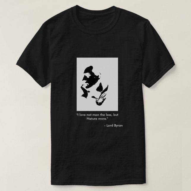Le T-shirt des hommes - seigneur Byron, poésie (Design devant)