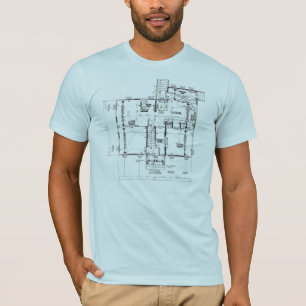 Le T-shirt des hommes semi adaptés de bleu de