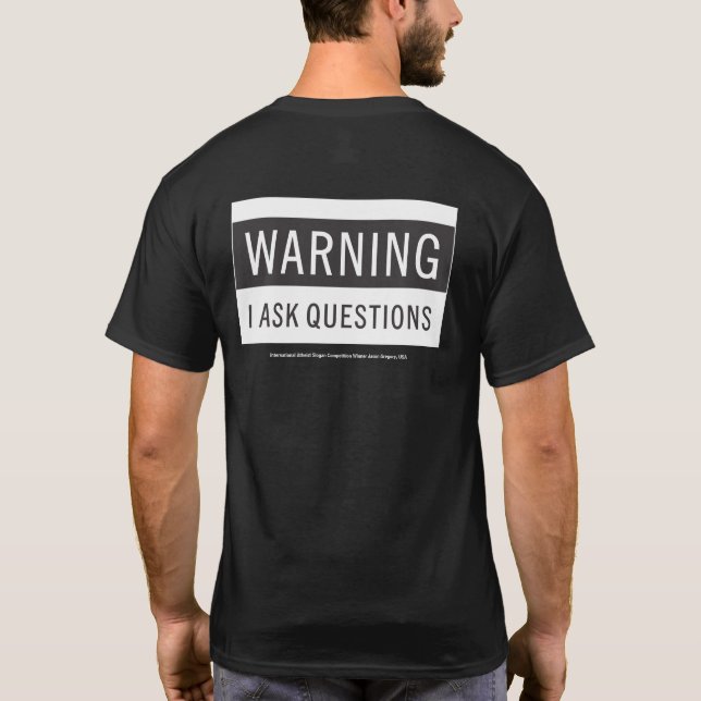 Le T-shirt des hommes : Slogan athée par Jason (Dos)