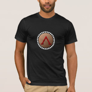 Le T-shirt des hommes spartiates de bouclier