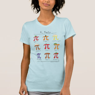 Le T-shirt des maths pi de menu de pi des femmes