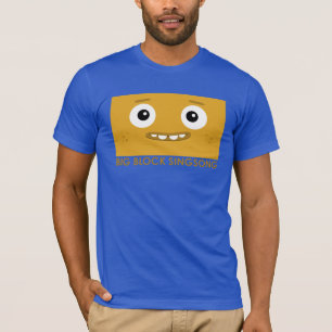 Le T-shirt d'hommes jaunes de bande d'amusement de