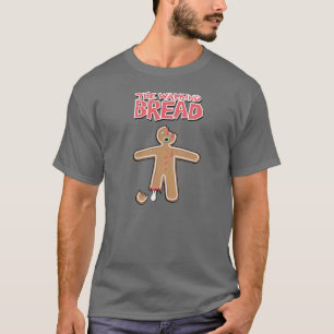 Le T-shirt drôle de marche de bonhomme en pain