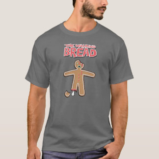 Le T-shirt drôle de marche de bonhomme en pain