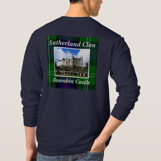 Le T-Shirt Dunrobin Castle Tartan du Clan Sutherla (Dos)
