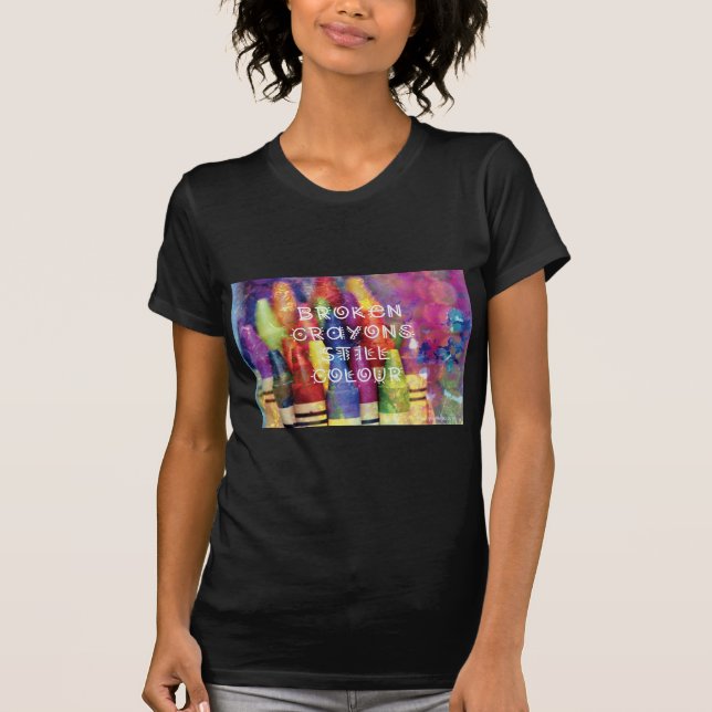 Le T-shirt féminin de couleur cassée (Devant)