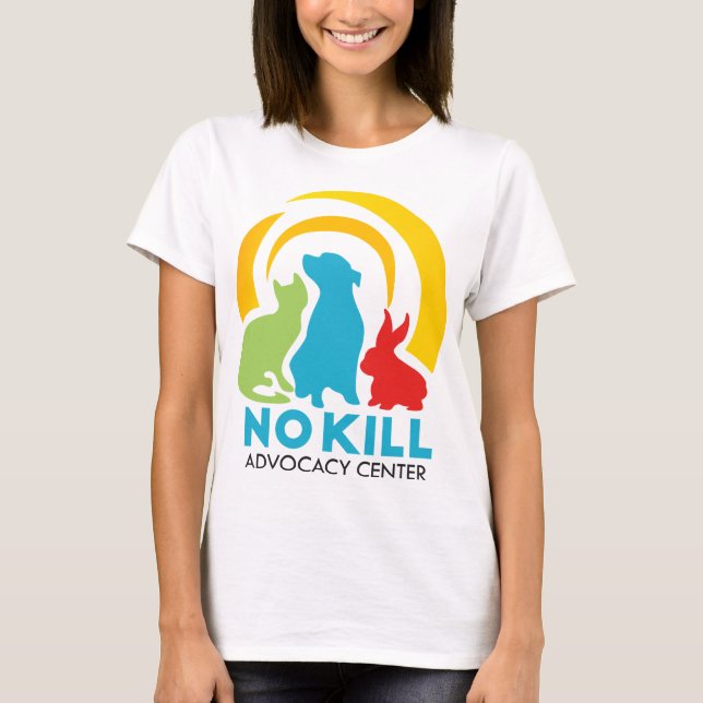 Le T-shirt féminin du Centre de plaidoyer No Kill (Devant)