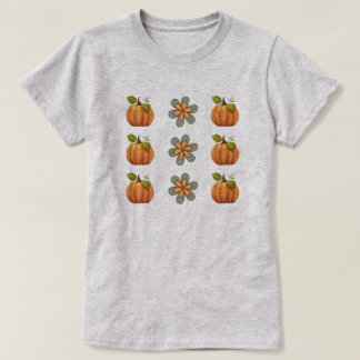 le t-shirt fleur citrouille halloween cadeau pour