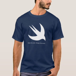 Le T-shirt foncé de base des hommes rapides de